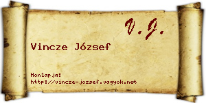 Vincze József névjegykártya