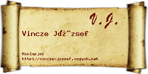 Vincze József névjegykártya